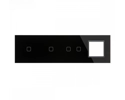 Стеклянная панель-рамка Smartdust SK-3G101-G101L — 3 клавиши (1+1+1) + 1 модуль